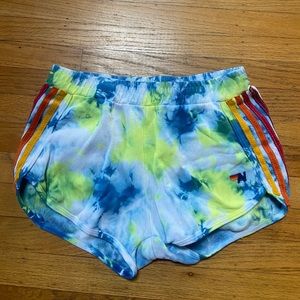 Aviator Nation Hand Dyed Four Stripe Jogging Shorts
